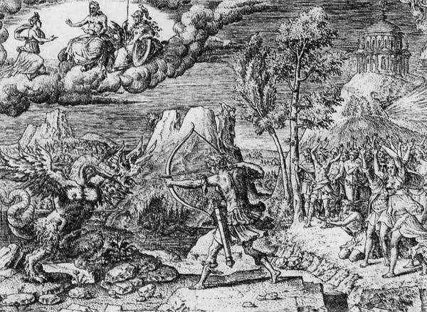 Рис 1104 Аполлон убивает Пифона Этьен Делоне Якобы 1518191583 годы - фото 110