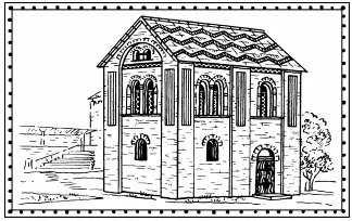 Княжеский дом из камня здание Чернигов XI век Реконструкция Привычное же - фото 74