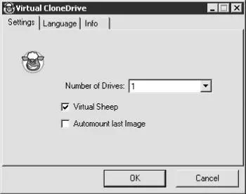 Рис 1021 Virtual CloneDrive На вкладке Settings Установки данного окна - фото 231