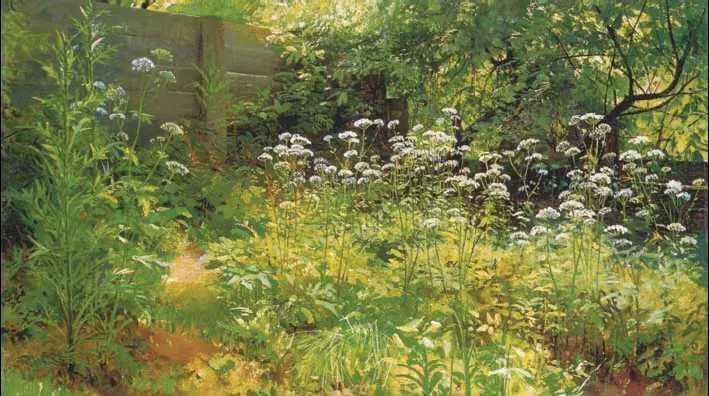 И И Шишкин Уголок заросшего сада Снытьтрава 1884 г Государственный - фото 255
