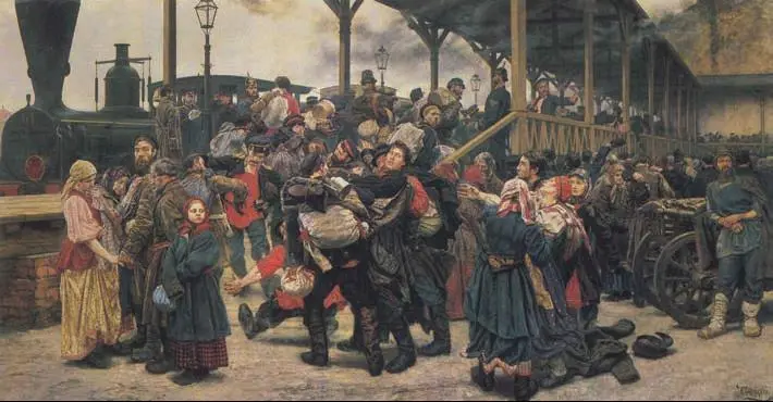 К А Савицкий На войну 1888 г Государственный Русский музей - фото 268