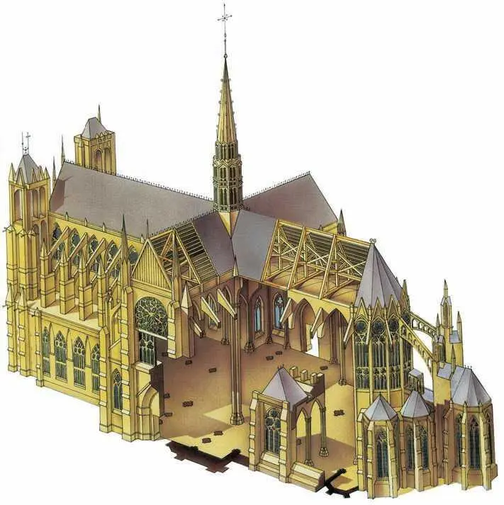 Собор в Амьене Аксонометрия 122088 гг Собор в Милане 13861856 гг - фото 266