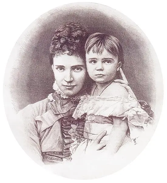 Императрица Мария Федоровна с дочерью Ксенией 1876 год Царская семья всегда - фото 79