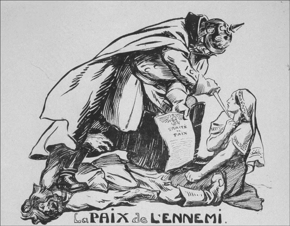 Французская карикатура на германорумынский мирный договор 1918 г - фото 23