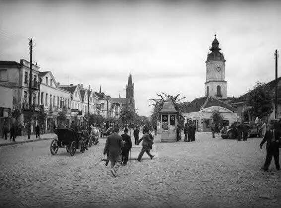 Белосток площадь Костюшко Фото 1930х гг Белосток район Ханайки 1930е - фото 3