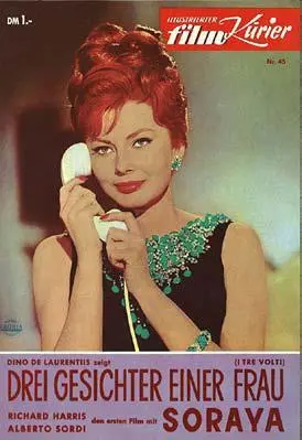 Немецкая афиша фильма Три лица одной женщины 1965 В феврале 1965 года в - фото 62
