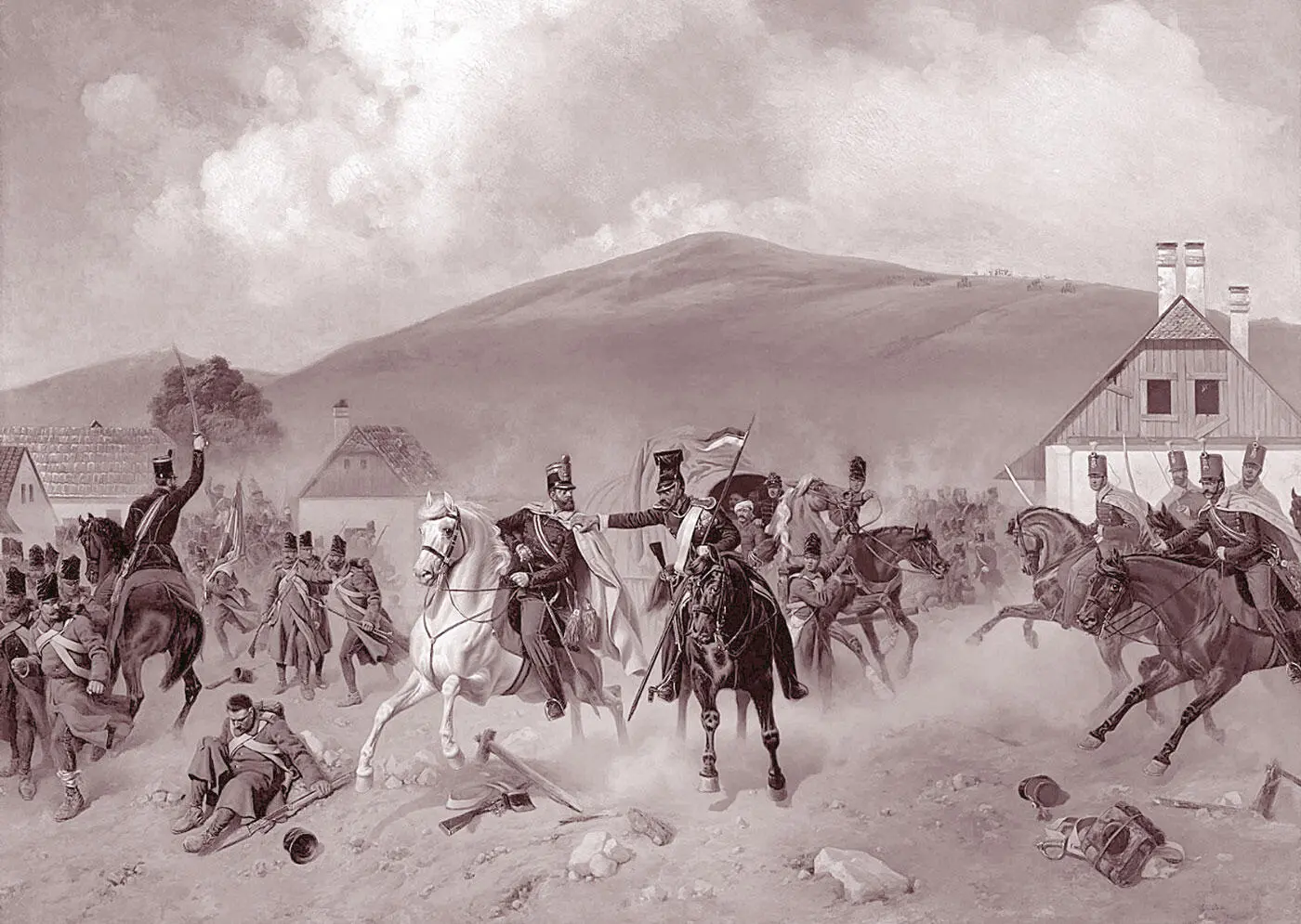 Схватка во время венгерской кампании 18481849 гг С картины А Б - фото 22
