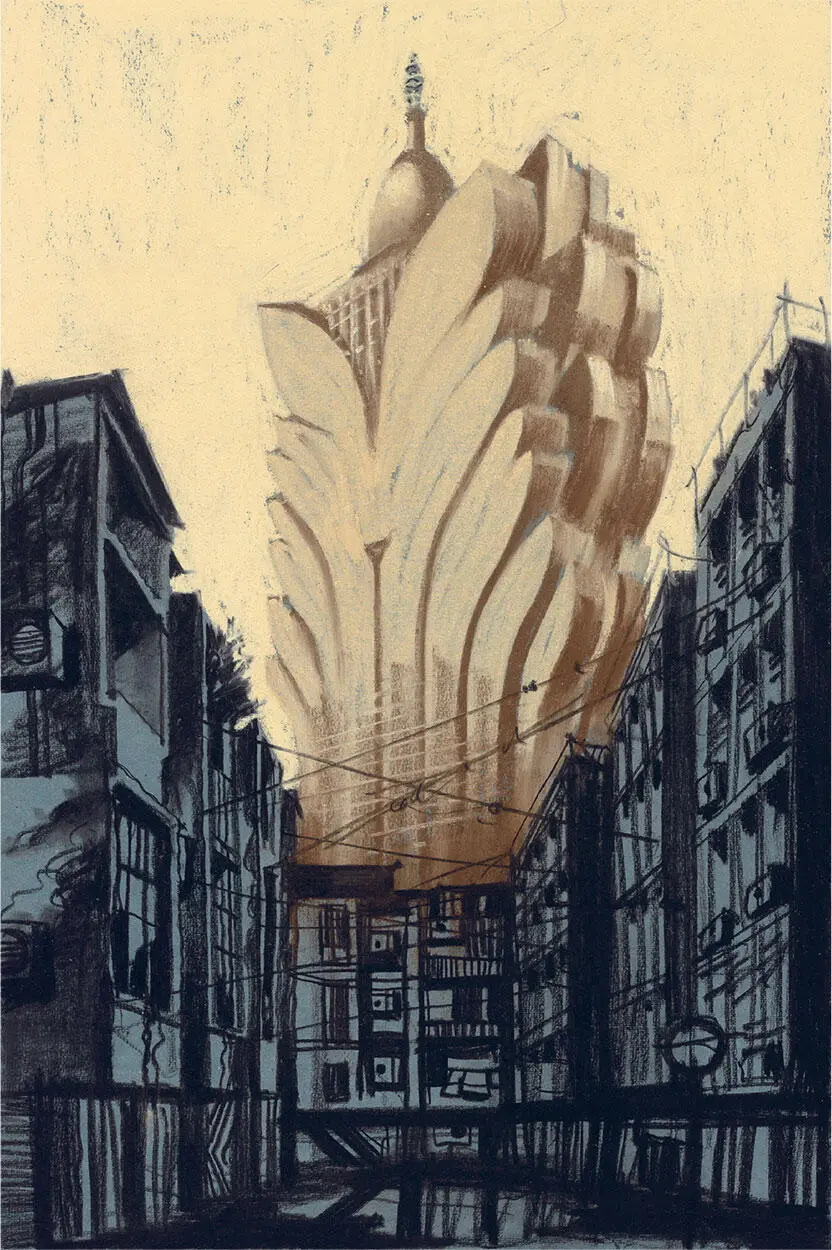 Отель Grand Lisboa Макао 2016 Пастель уголь бумага Самоорганизованное - фото 38