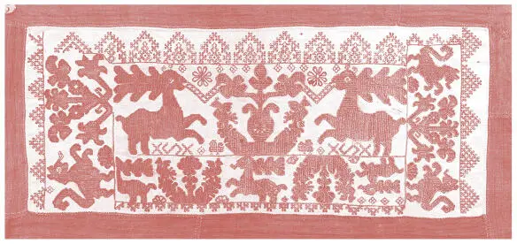 Рожаница с оленями Вышивка конец XVIII в The Metropolitan Museum of Art - фото 55