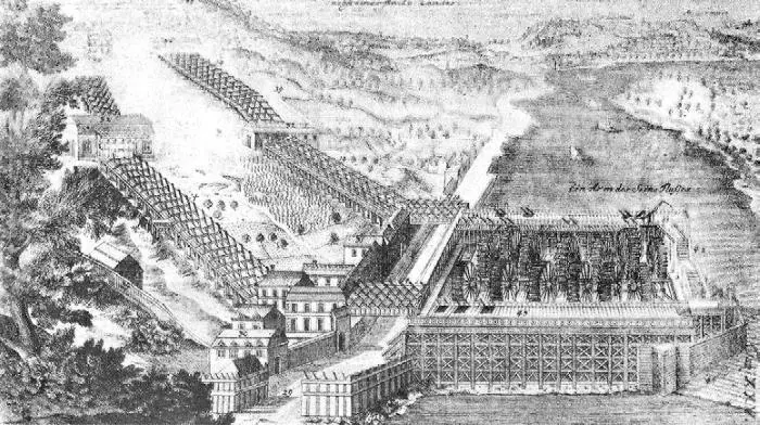 Рис 69 Машина Суалема в Марли подающая воду в Версаль 1682 г Достижением - фото 52