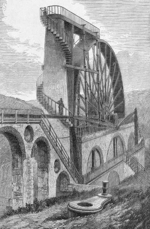 Рис 79 Большое водяное колесо в Лакси на острове Мэн 1854 г Оливер Эванс - фото 64