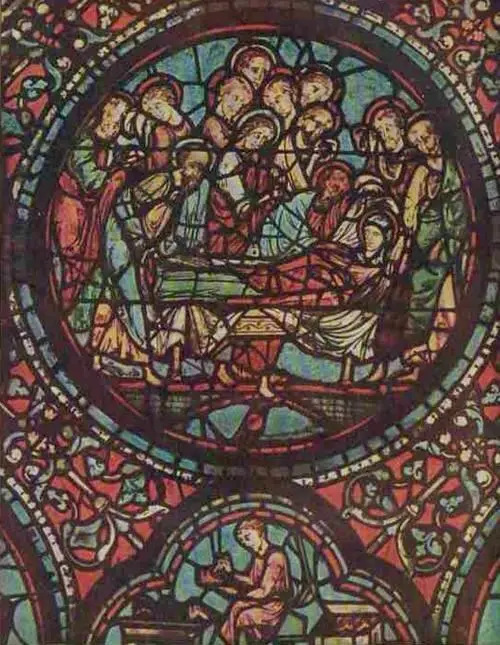 Рис 140 Успение Богоматери Витраж Шартрского собора XIII в Не меньшей - фото 151