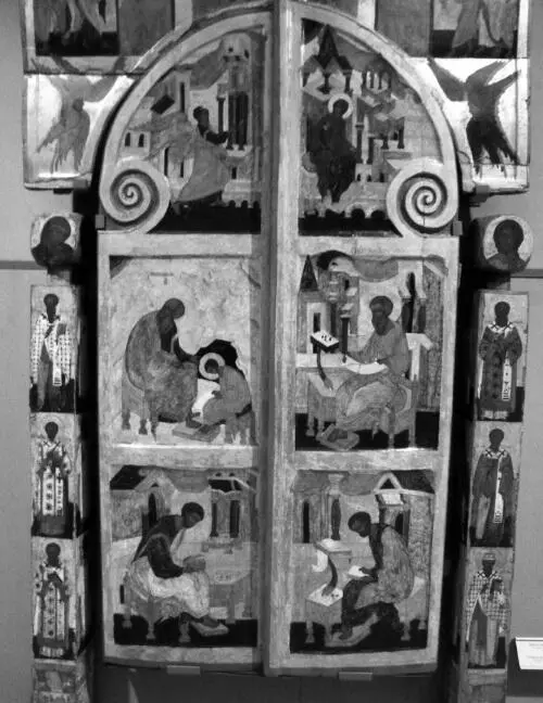 Царские врата Москва Вторая половина XVI в На створках изображены змеевики - фото 140