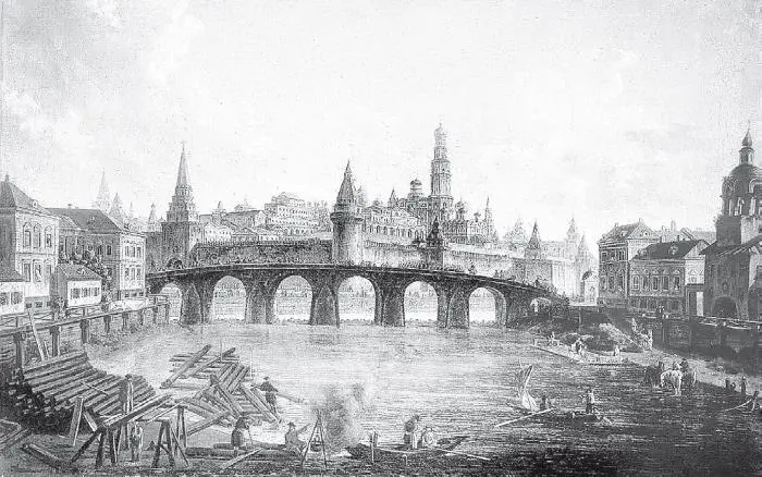 ФЯ Алексеев Вид на Кремль изза Каменного моста 1800е ГРМ Справа у - фото 50
