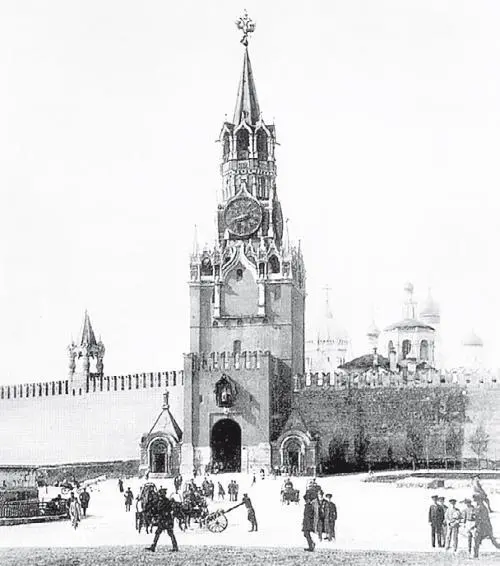 Царская башня Кремля слева Фото 1900х Фрагмент Площадь ложится в - фото 142