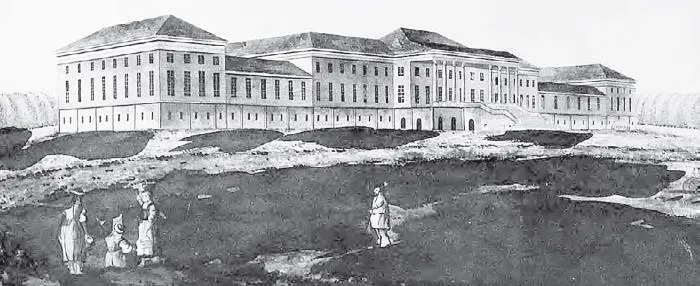 Ф Кампорези Старый деревянный дворец на Воробьевых горах 1790е Фрагмент - фото 198