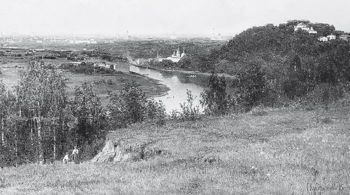 ГП Кондратенко Вид Москвы с Воробьевых гор 1885 На вершине среди парка - фото 208