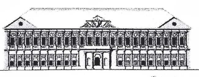 Бывшие палаты Пожарского на чертеже 1780х ГВ Барановский Вид улицы - фото 233