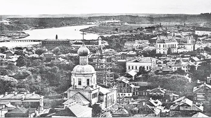 Круговая панорама Москвы с храма Христа Спасителя Фототипия Шерер Набгольц - фото 254