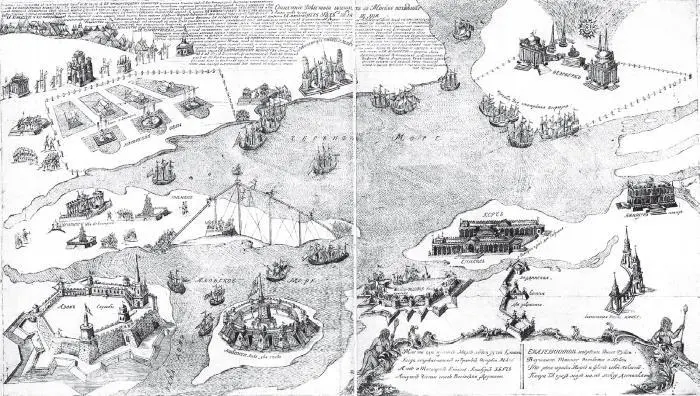 Народный праздник бывший на Ходынке в июле 1775 года Гравюра И корабли - фото 307