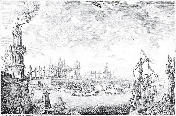 Ходынские павильоны с северной стороны Рисунки МФ Казакова 1775 Царицыно - фото 308