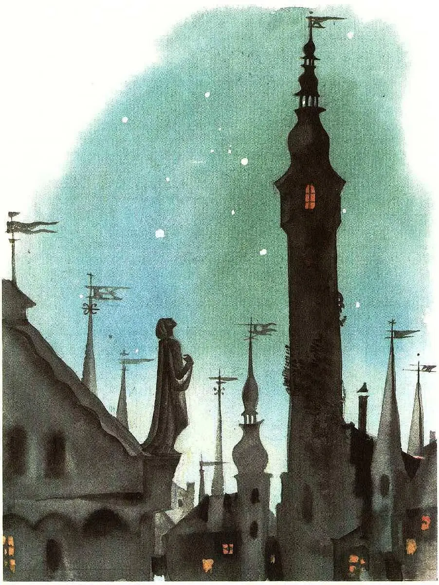 Черный флюгер из кованого чугуна не обращая внимания на причуды ветра - фото 25