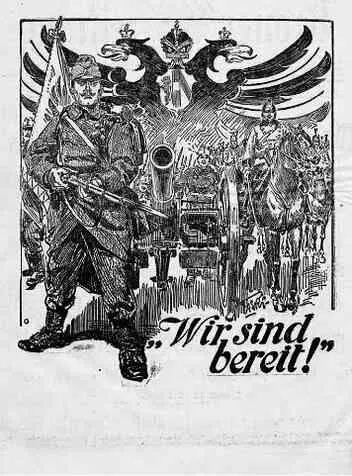Мы готовы Австрийский плакат 1914 г Чугунная доска с австрийского - фото 24