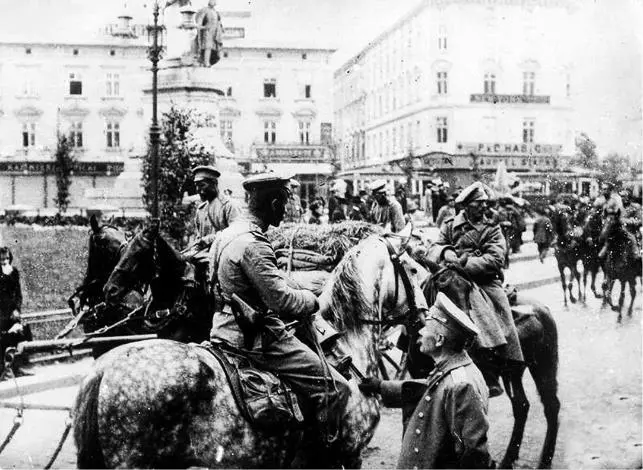 Казаки на Мариинской площади во Львове Были выставлены караулы на обеих - фото 34