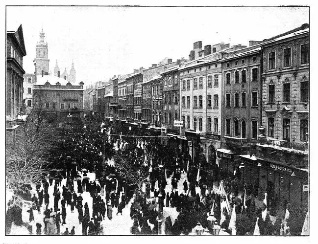 Львов Площадь Рынок Зима 1914 1915 гг При прохождении крестного хода - фото 132