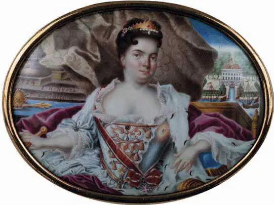 Г С Мусикийский Портрет Екатерины I на фоне Екатерингофского дворца 1724 - фото 11