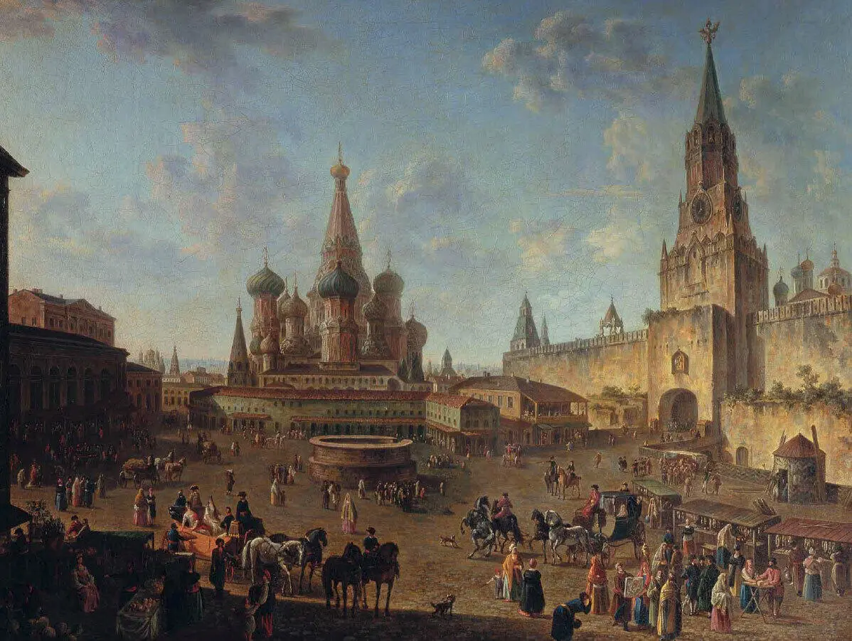 Ф Алексеев Красная площадь в Москве 1801 Государственная Третьяковская - фото 83