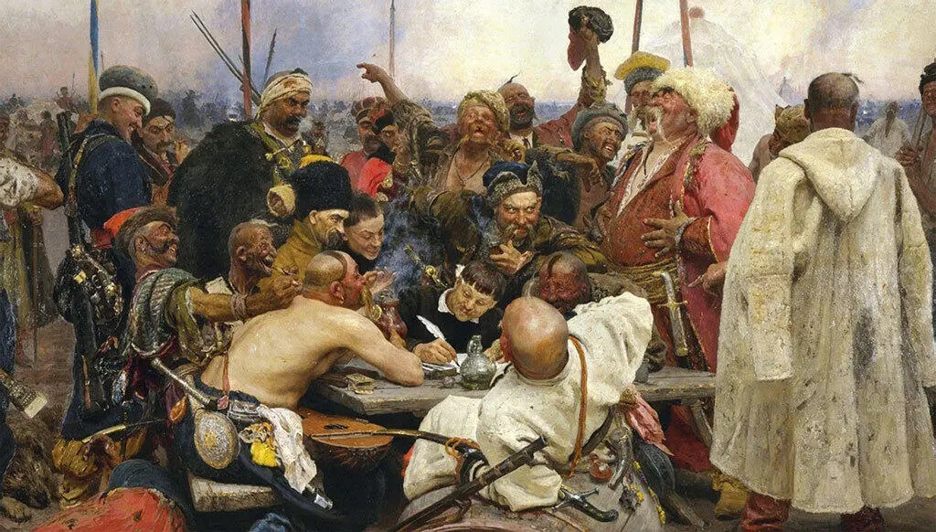 Запорожские казаки пишут письмо турецкому султану Художник И Репин - фото 20