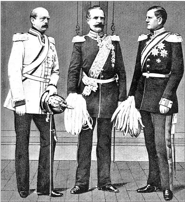 Отто фон Бисмарк Альбрехт фон Рун и Гельмут фон Мольтке Фотография 1863 г - фото 29