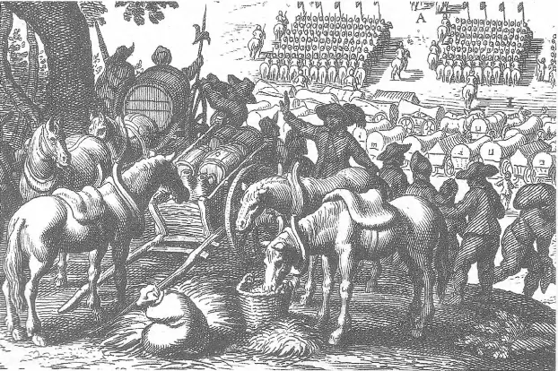 Войсковой обоз Гравюра эпохи Тридцатилетней войны 16181648 По словам В - фото 47