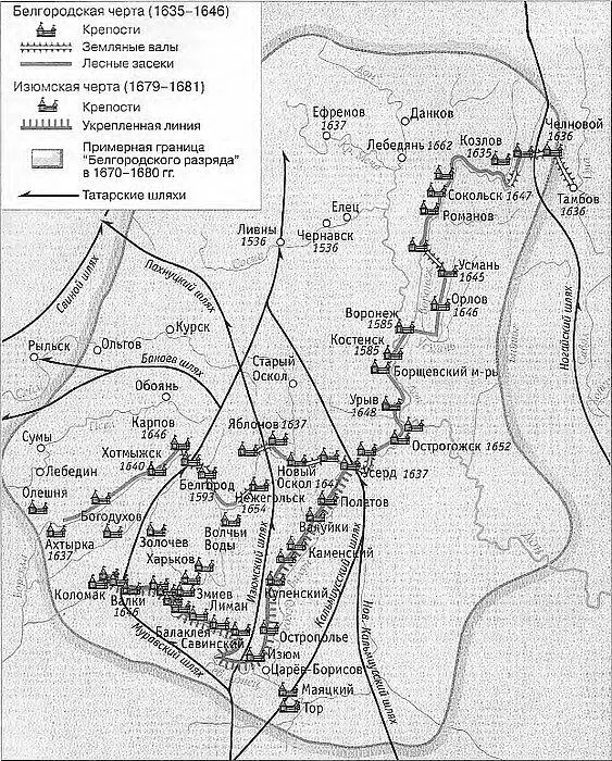 Белгородский разряд в конце XVII в Современный рисунок Еще в XIX столетии - фото 70