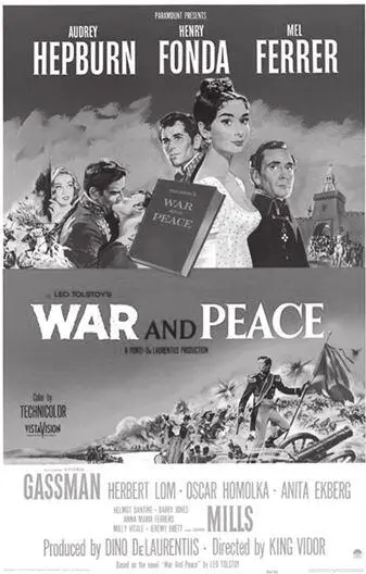 Афиша фильма Война и мир 1956 25 февраля 1957 года Толстую в эфире радио - фото 192