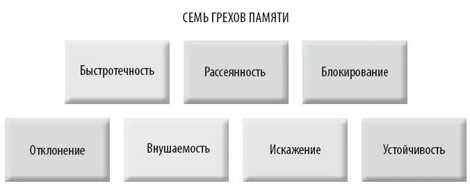 Семь грехов памяти заставляют нас ошибаться но и делают нас интересными - фото 169