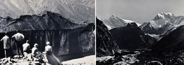 1964 г Памир Ледник Гармо Справа вид с ледника Гармо на пик Коммунизма 7 - фото 273