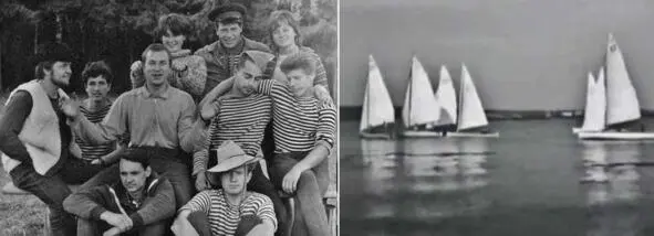 1965 г Спортлагерь на Пестовском водохранилище Команда яхтсменов и яхты на - фото 282