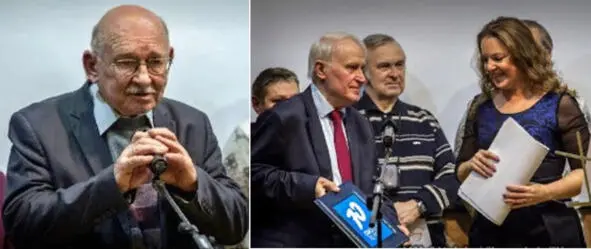 Геннадий Новиков Справа в руках Яна Малашко подарок директору Дома ученых - фото 360