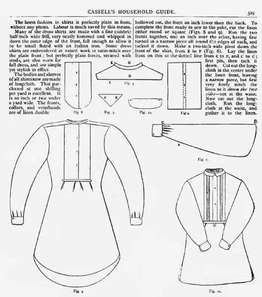 Рис 8 Рубашки нередко шили дома Cassells Household Guide 1869 Отложные - фото 8