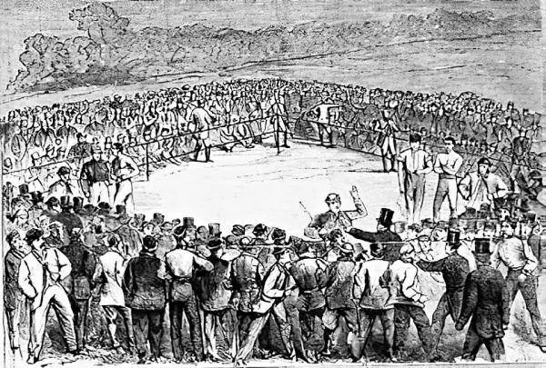 Рис 95 Боксерский поединок между мистером Мэйсом и мистером Госсом 1863 г - фото 95