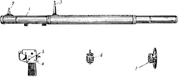 Рис 2Основные части и механизмы ручного противотанкового гранатомета 1 - фото 2