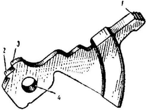 Рис 11Курок 1 спица курка с насечкой 2 боевой выступ 3 - фото 11