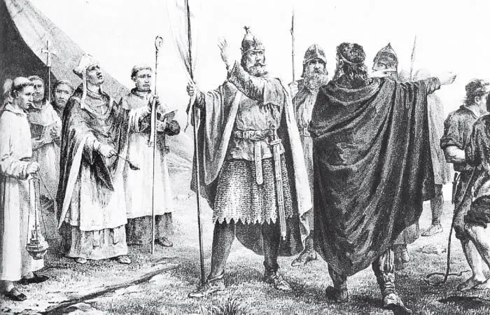 Прибытие Олафа Трюггвасона в Норвегию Худ Петер Николаи Арбо 1860 - фото 24
