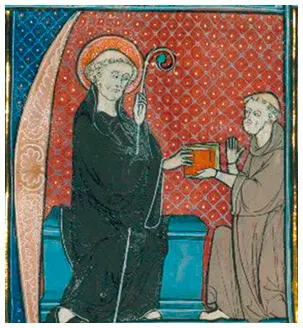 Инициал F с иллюстрацией Beaupré Antiphonary vol 3 Walters Ex Libris - фото 16