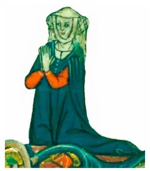 Маргиналии молящаяся женщина Часослов Франция начало XIV в Walters Ex - фото 48