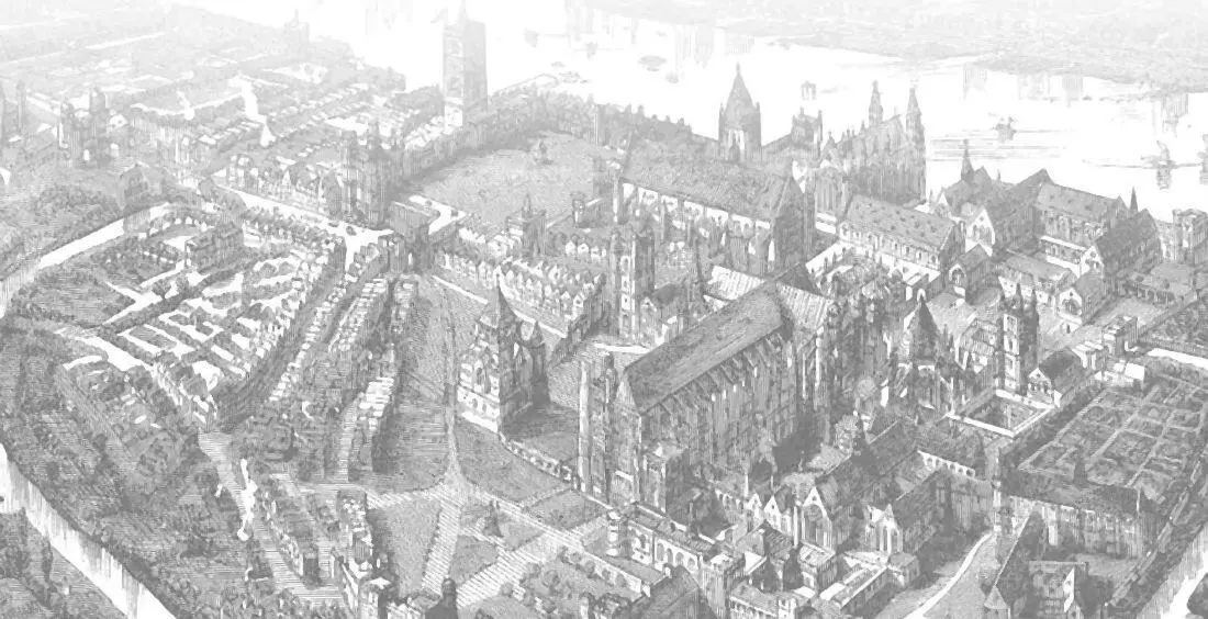 Aerial view of Westminster London Circa 1584 Engraving iStockcom Как - фото 2