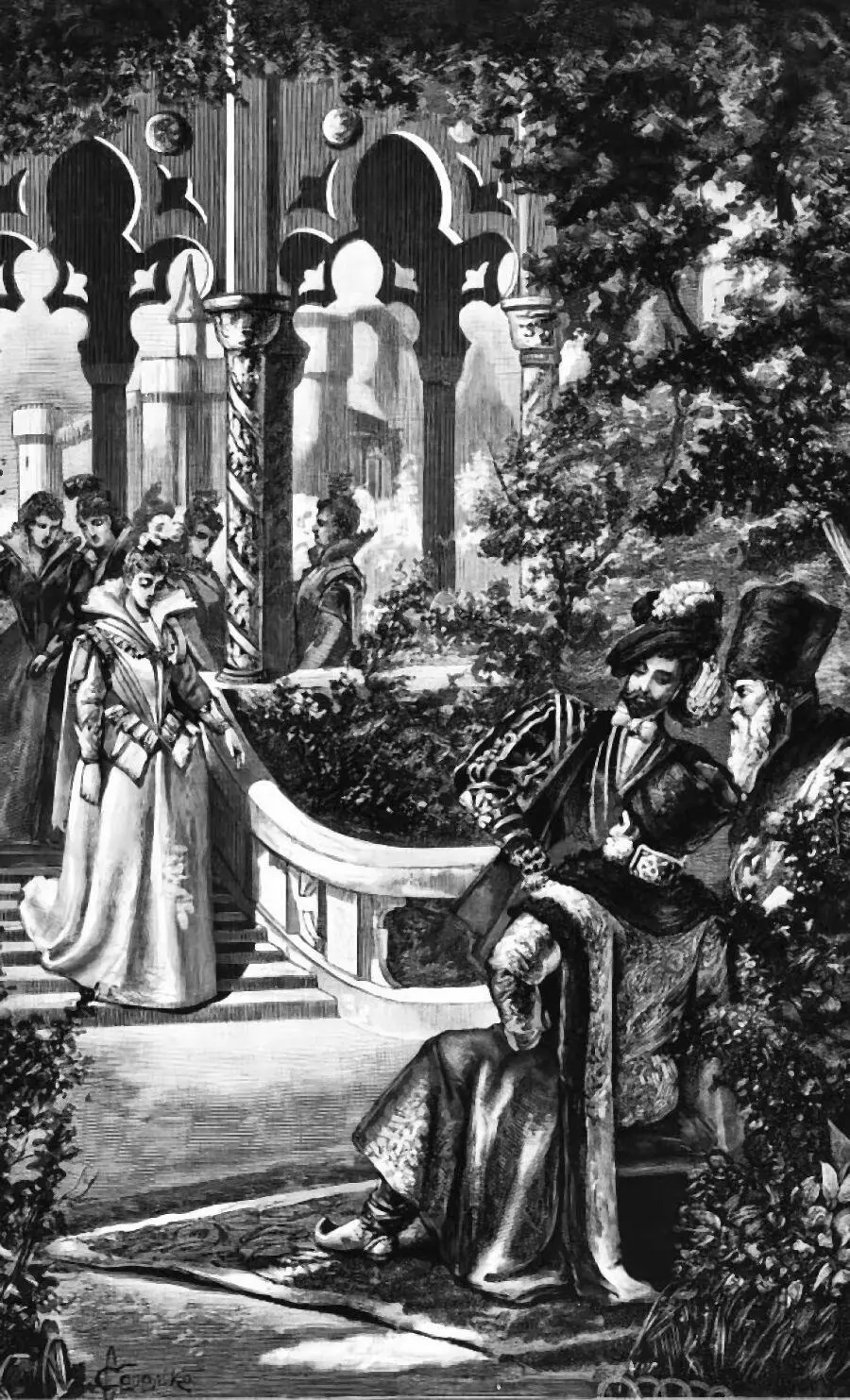 Смотрины царской невесты Гравюра с картины С Соломко 5 Гравюра Ю Шюблера - фото 6