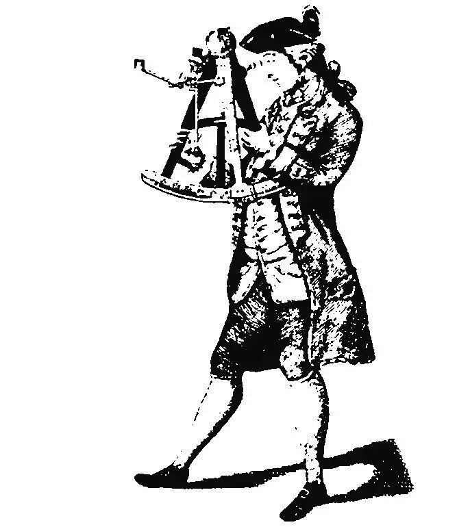 Naval officer using an octant Late 1700s Illustration Science Museum - фото 49